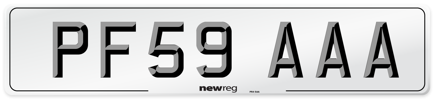 PF59 AAA Number Plate from New Reg